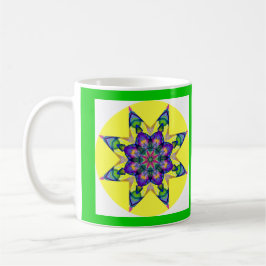 Taza De Café Diseño caleidoscópico 4 de la mandala de la