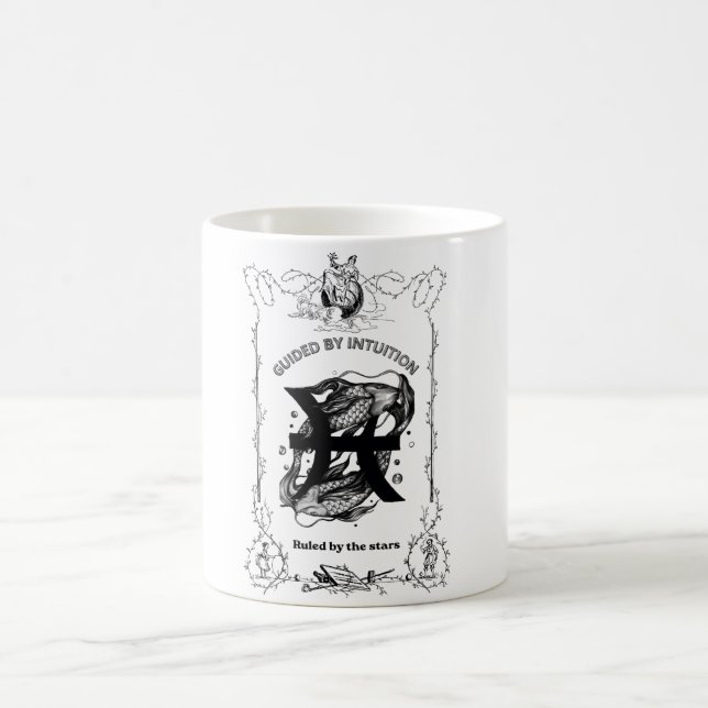Taza De Café Diseño Celestial Intuición de Piscis (Centro)