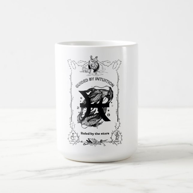 Taza De Café Diseño Celestial Intuición de Piscis (Centro)