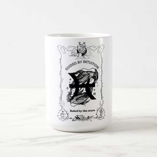 Taza De Café Diseño Celestial Intuición de Piscis (Centro)