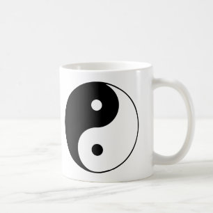 Taza De Café Diseño clásico blanco negro del símbolo de Yin
