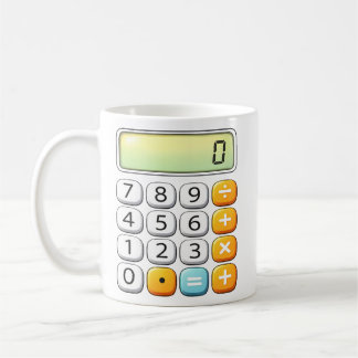 Taza De Café Diseño Clásico de Calculadora Matemática para Día