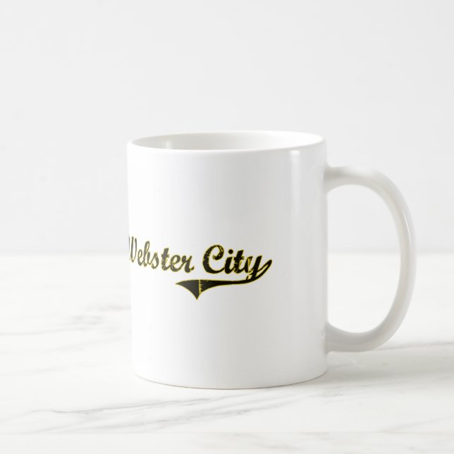 Taza De Café Diseño clásico de Iowa de la ciudad de Webster (Derecha)