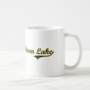 Taza De Café Diseño clásico de Iowa del lago storm