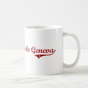 Taza De Café Diseño clásico del lago Lemán Wisconsin