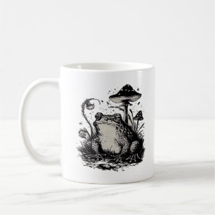 Taza De Café Diseño Clásico Mínimo de Rana Goblincore