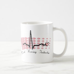 Taza De Café Diseño clínico del instructor QRS de la enfermería