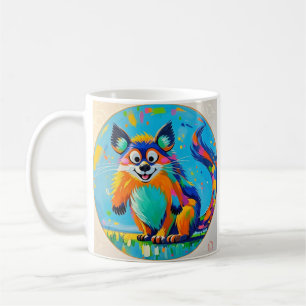 Taza De Café Diseño colorido y abstracto de arte animal