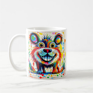 Taza De Café Diseño colorido y abstracto de arte animal