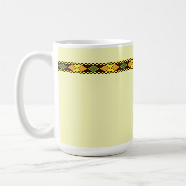 Taza De Café Diseño continuo de naranja amarillo (Izquierda)