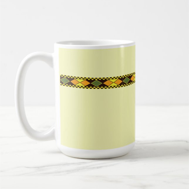 Taza De Café Diseño continuo de naranja amarillo (Izquierda)