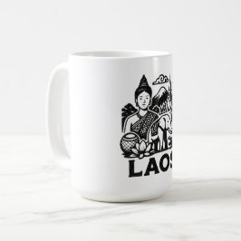 Taza De Café diseño cultural lao