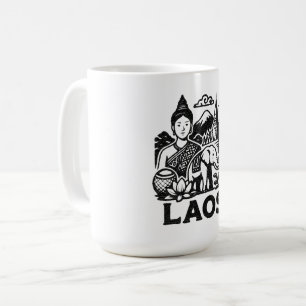 Taza De Café diseño cultural lao
