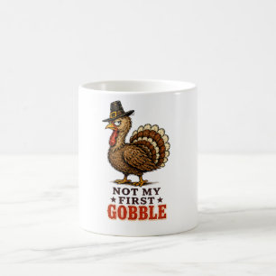 Taza De Café Diseño de Acción de Gracias para el Pavo No Es Mi