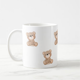 Taza De Café Diseño de acuarela de oso lindo - Simple Mug