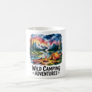 Taza De Café Diseño de acuarela de Wild Camping Adventures