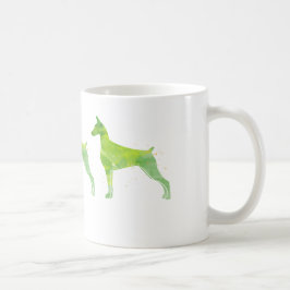 Taza De Café Diseño de acuarela Doberman Pinscher