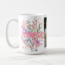 Taza De Café Diseño de Acuarela Floral 'Mejor Mamá del Mundo'