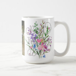 Taza De Café Diseño de Acuarela Floral 'Mejor Mamá del Mundo'