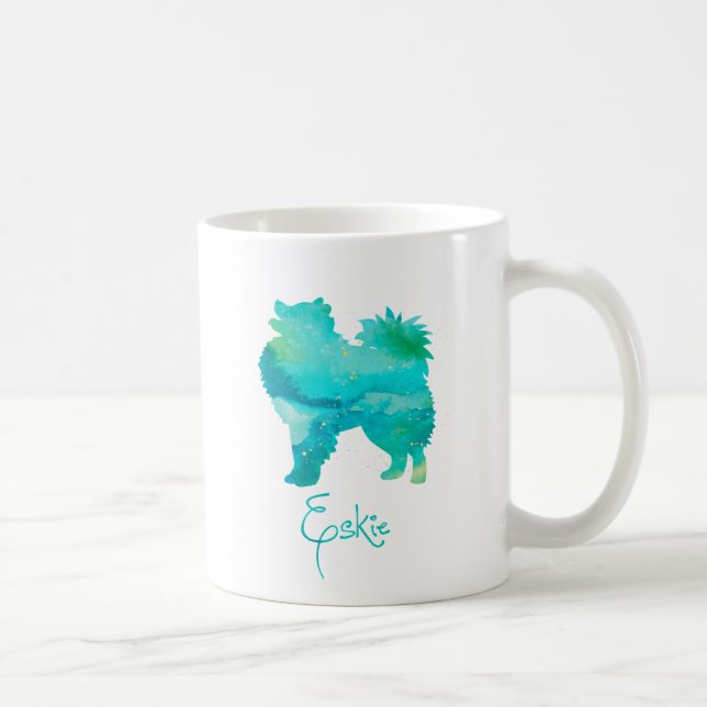 Taza De Café Diseño de acuarela para esquimales estadounidenses (Derecha)