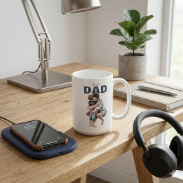 Taza De Café Diseño de acuarela para Super Papá
