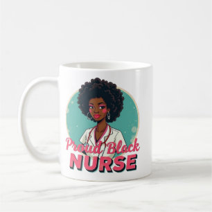Taza De Café Diseño de Agradecimiento de Enfermera Negra Orgull