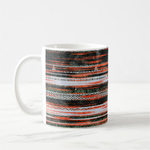 Taza De Café Diseño de alfombras de estribos de estampado étnic