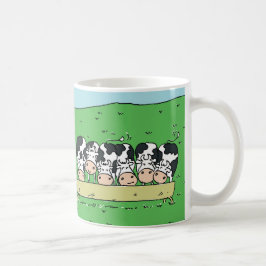 Taza De Café Diseño de alimentación de vacas ganaderas.