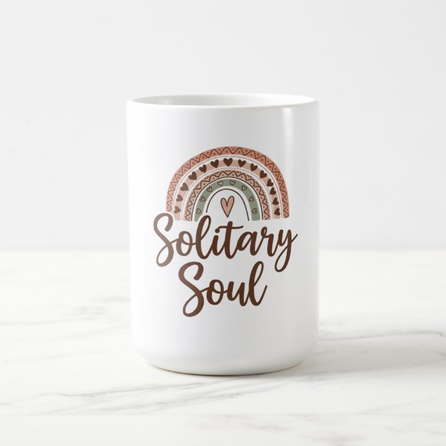 Taza De Café Diseño de alma solitaria estilo boho (Centro)