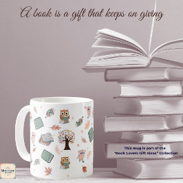 Taza De Café Diseño de amante de libros 11oz
