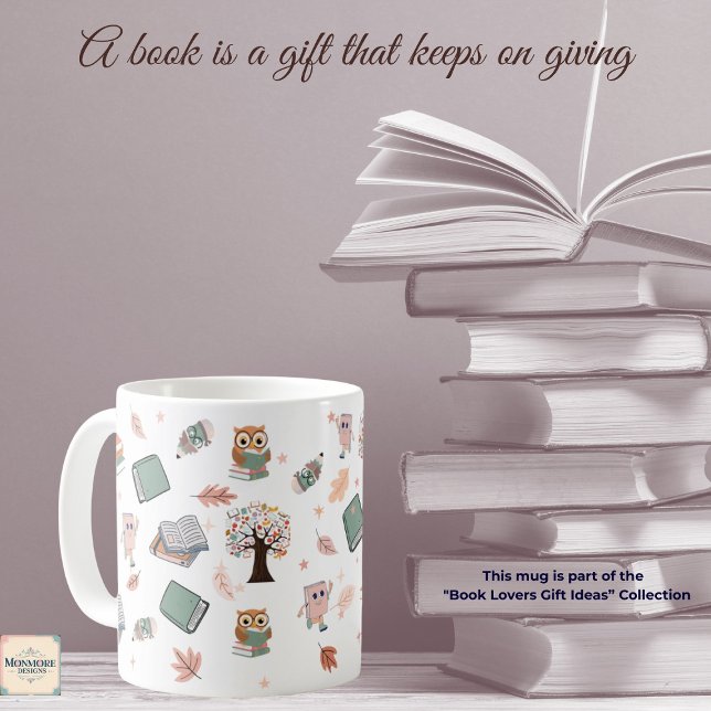 Taza De Café Diseño de amante de libros 11oz (Subido por el creador)