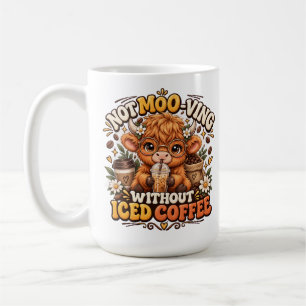 Taza De Café Diseño de amante del café helado de vaca de las Hi