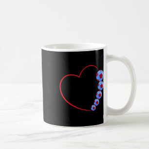 Taza De Café Diseño de Amor de Fútbol - Fusión de Corazón y Fút