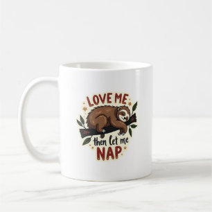 Taza De Café Diseño de animal dormilón lindo cita de perezoso v