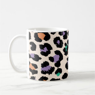 Taza De Café Diseño de animales leopardo coloridos y antecedent