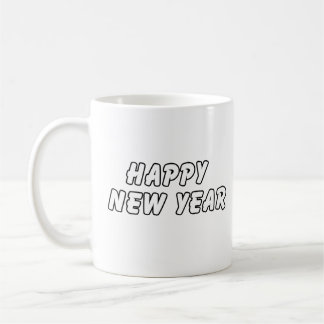 Taza De Café Diseño de Año Nuevo 2025 simple y festivo