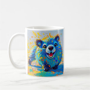 Taza De Café Diseño de arte animal colorido y abstracto