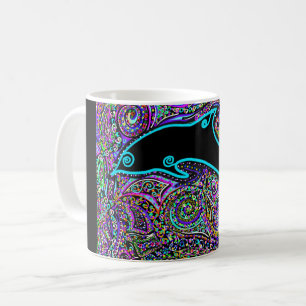 Taza De Café Diseño de Arte de Delfín
