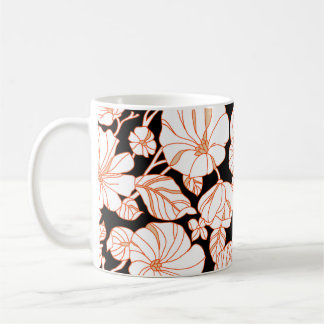 Taza De Café diseño de arte floral