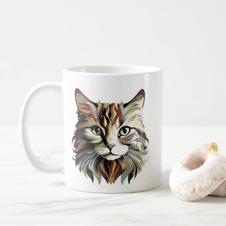 Taza De Café Diseño de arte para retrato de gato