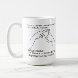 Taza De Café Diseño de ASL - Regla general