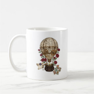 Taza De Café Diseño de aventura en globo aerostático vintage st