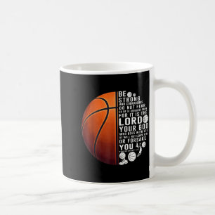 Taza De Café Diseño de Baloncesto Cristiano Deuteronomio 31 6 F