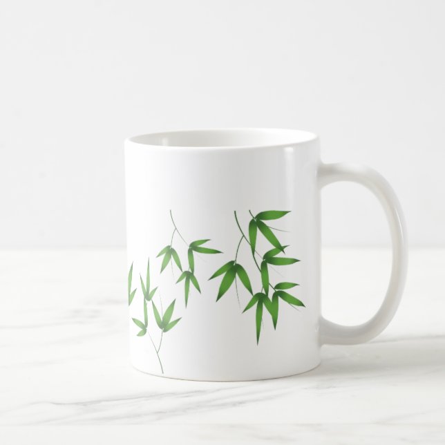 Taza De Café diseño de bambú de las hojas (Derecha)