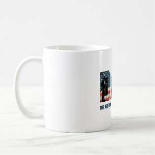 Taza De Café Diseño de bandera americana legendario para papá v