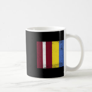 Taza De Café Diseño de bandera de Letonia Ucrania Orgullo Letón