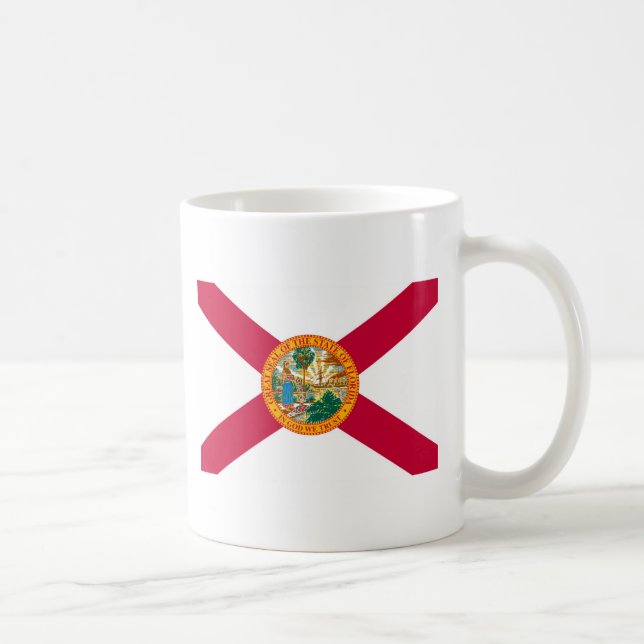 Taza De Café Diseño de bandera del estado de Florida (Derecha)