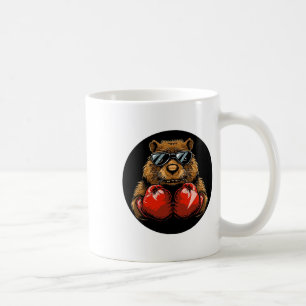 Taza De Café Diseño De Beaver De Boxeo De Guay Para Un Estilo D
