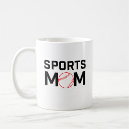 Taza De Café Diseño de béisbol para madres deportivas