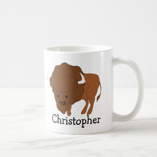 Taza De Café Diseño de Bisonte Personalizado